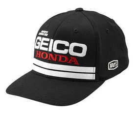 Casquette Team Geico Honda Noir 100% 3 Casquette Team Geico Honda Noir 100%