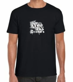 Mx Stickers Tee Shirt Graffiti Noir Mx-Stickers